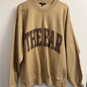 The Bar Brown Crewneck Sweater